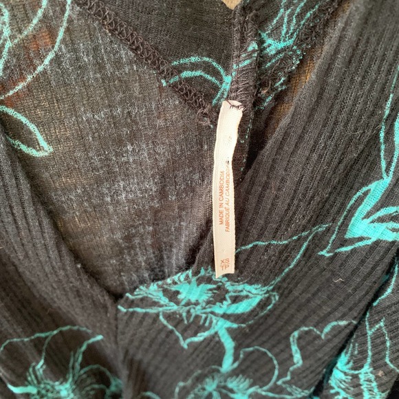 Free People One Dance Floral Top Black Size XS - Picture 12 of 12